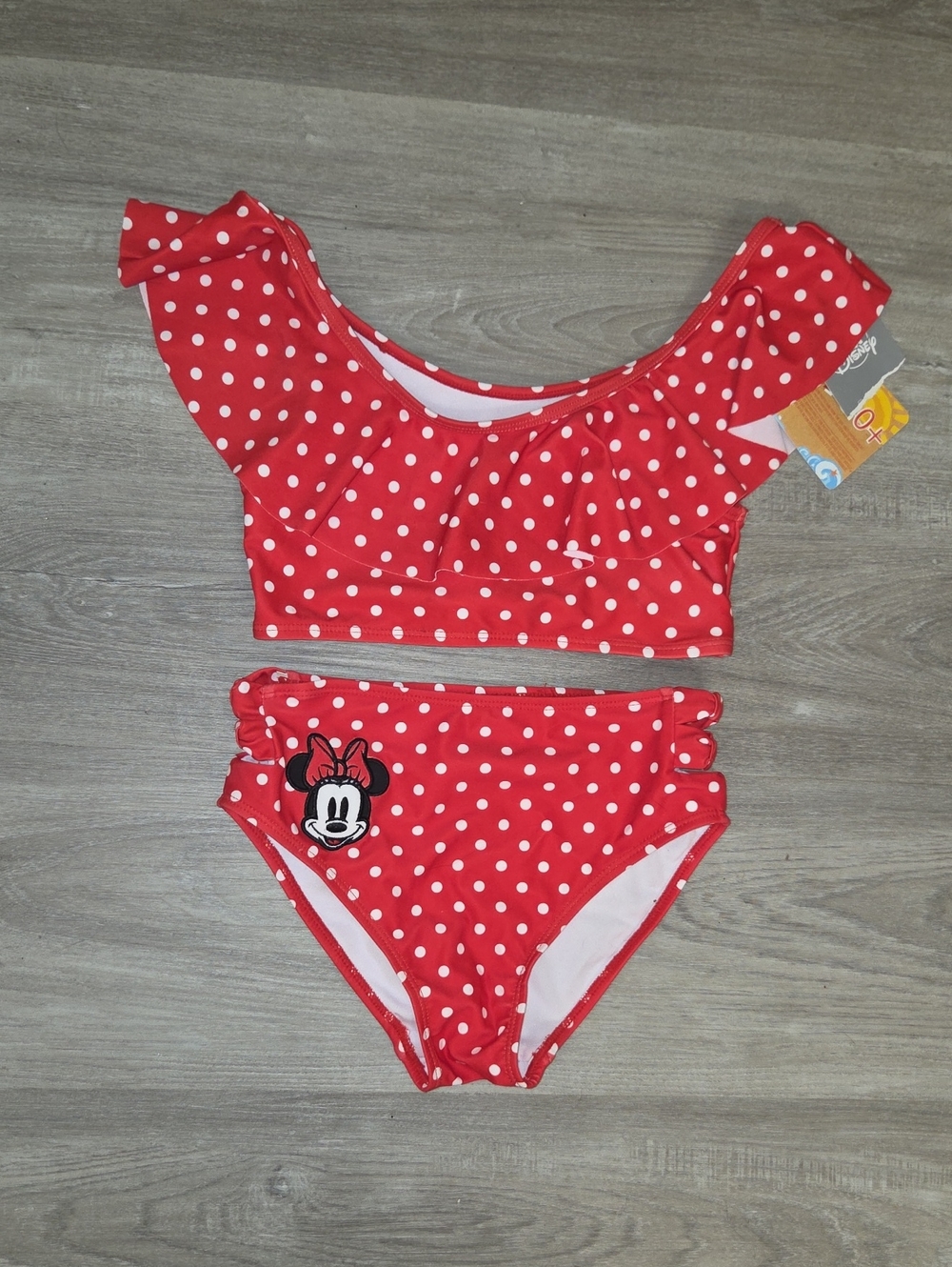 Disney Red and White Polka Dot Girls Bikini Set